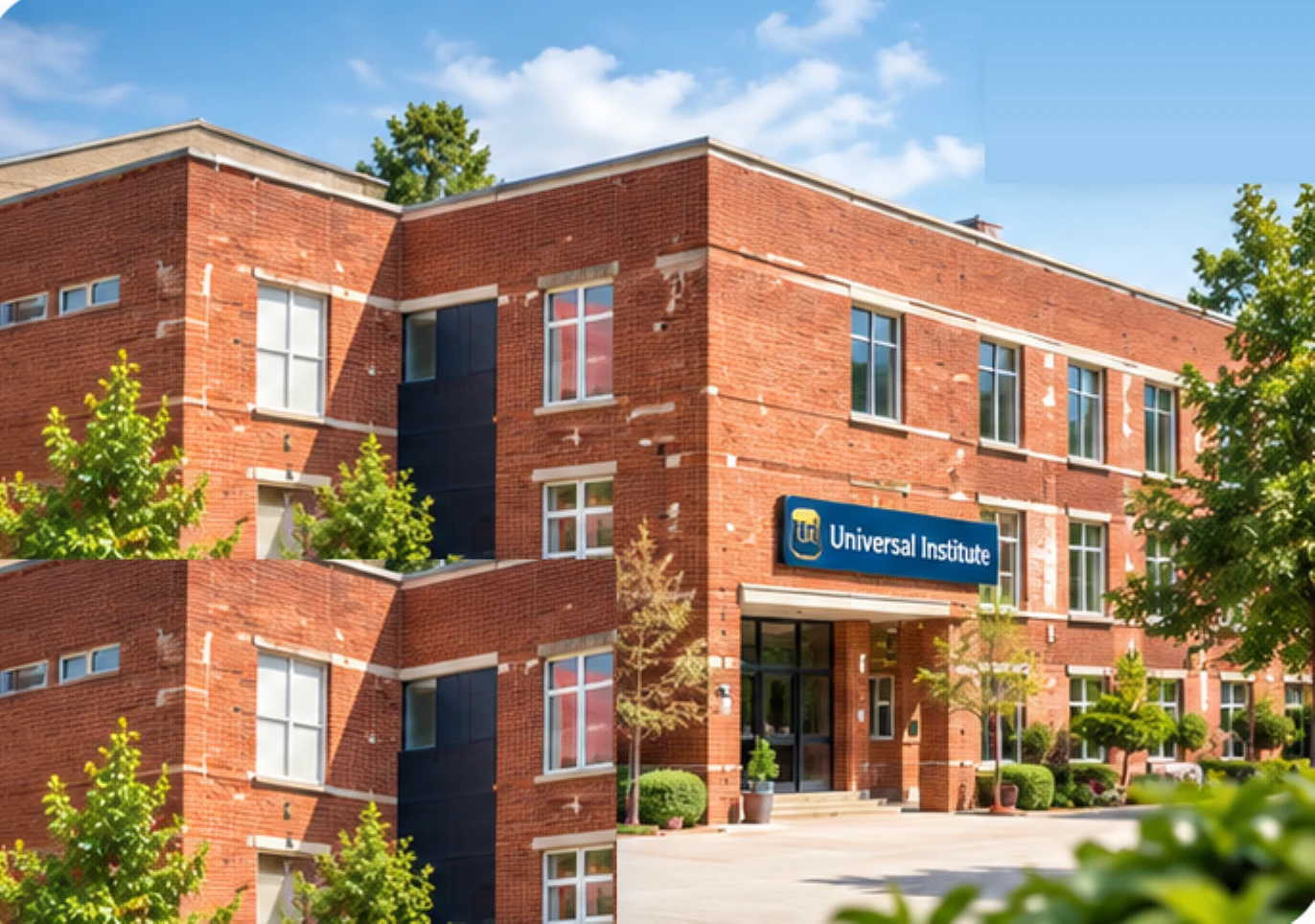Main academic building of the school campus